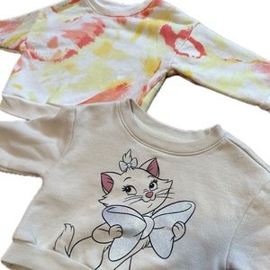 baby GAP Lot of Two Girl Sweaters 18-24 Months Disney’s Marie Aristocats